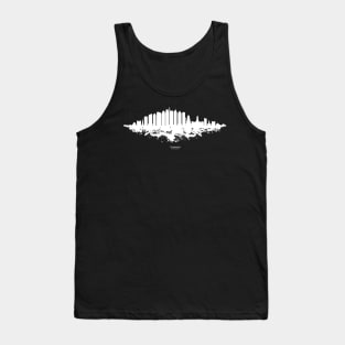 Philadelphia City Skyline - Watercolor Black and White Tank Top